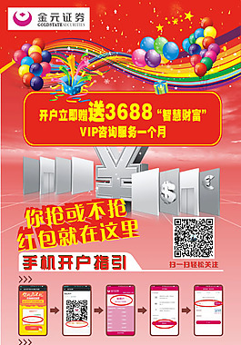手机开户指引易拉宝展板设计