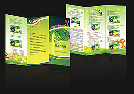 幼儿园 系统 绿色 三折页
