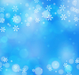 梦幻白色雪花背景矢量素材