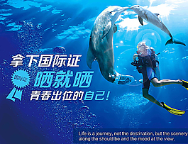 潜水海报图片