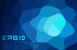 蓝色光影背景 抽象底纹图片