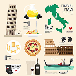 意大利扁平旅游图片