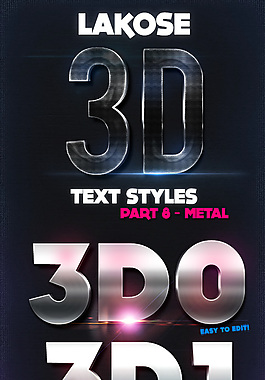 3D立体标题海报必备字体