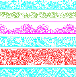 浪花底纹矢量素材图片