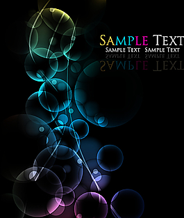 幻彩气泡背景矢量素材图片