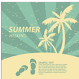 清新夏季度假背景图片