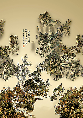 水墨山水画图片