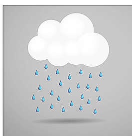 白云下雨素材图片