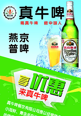 真牛啤优惠啤酒