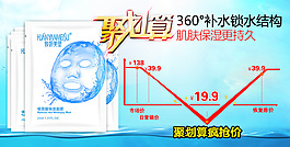聚划算 活动 价格曲线图 面膜 补水保湿