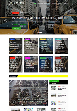 网站模板设计分享新闻博客HTML模板主题