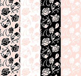 玫瑰花无缝背景