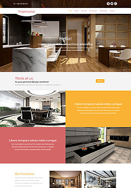 建筑室内设计网页素材