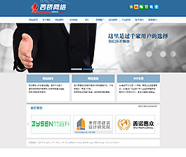 网络网站  蓝色网站  简洁大方