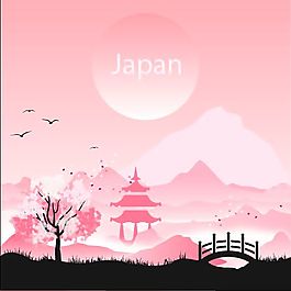 粉色古代造景