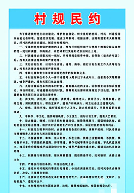 村规民约