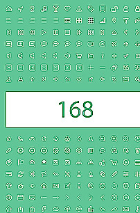 168个线性网页小图标图片
