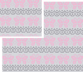 十字绣 蝴蝶 排列 四方连续图片