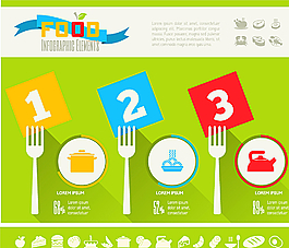 彩色食品信息图图片