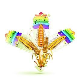 麦穗面包矢量图