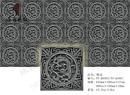 唐语仿古砖雕腾龙图案墙地砖