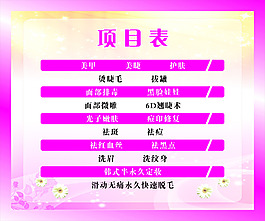 项目表