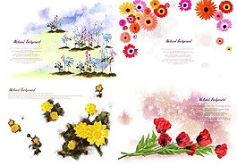 水彩画植物