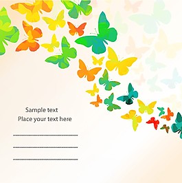 多彩蝴蝶背景