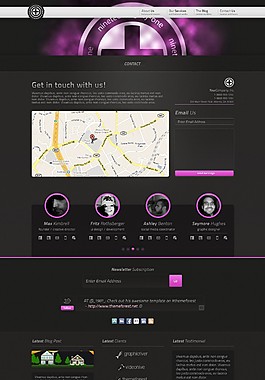 国外企业网页模板 首页页面 网站模板