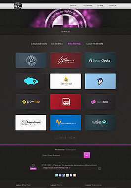 国外企业网页模板  服务页面 网站模板