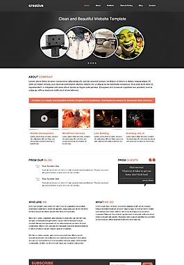 国外企业网页模板 首页页面 网站模板