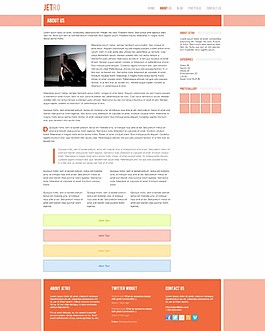 国外企业网页模板 关于页面 网站模板