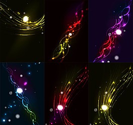 炫彩彩色花纹背景矢量图片.rar
