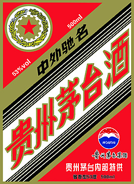 茅台酒瓶贴
