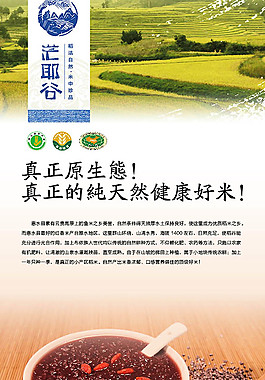 原生态纯天然健康好米粮食海报设计