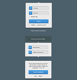 登陆界面PSD素材