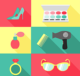 女性物品矢量素材 AI