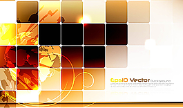 潮流墨迹方格背景矢量素材图片