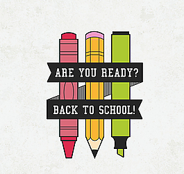 铅笔返校海报图片