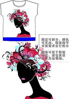 美人头图案图片