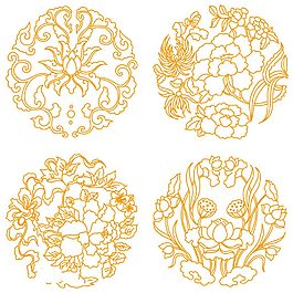 古典花纹图片矢量图免费下载