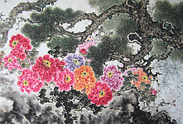 国画 牡丹 高清素材