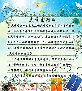 大学生创业展板图片