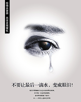 保护环境节约用水绿色环保公益图片