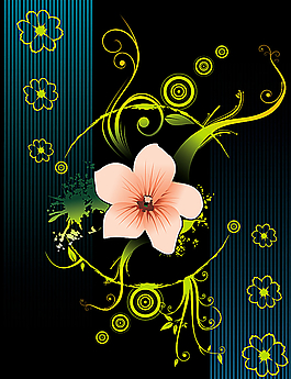 矢量花朵花纹背景底纹图片