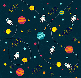 宇宙元素无缝背景