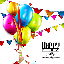 时尚彩色气球设计图片