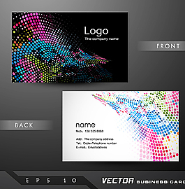 彩色名片设计图片