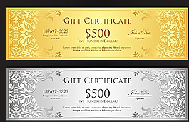 金色优惠劵图片