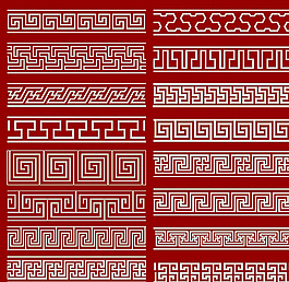 红色底纹中国风精美边框素材图片